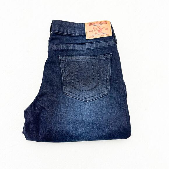 True Religion Geno Relaxed Slim Dark Wash Denim Jean Shorts Size 16 - Picture 7 of 7